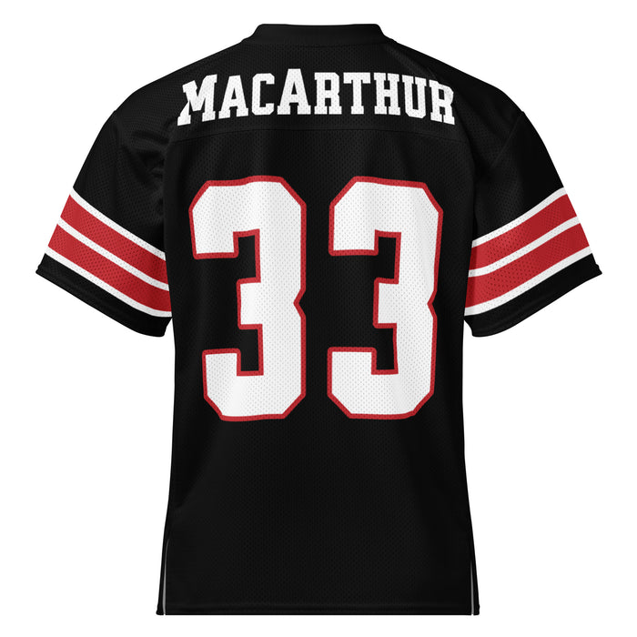 Back view of MacArthur High School Generals Football Jersey 33