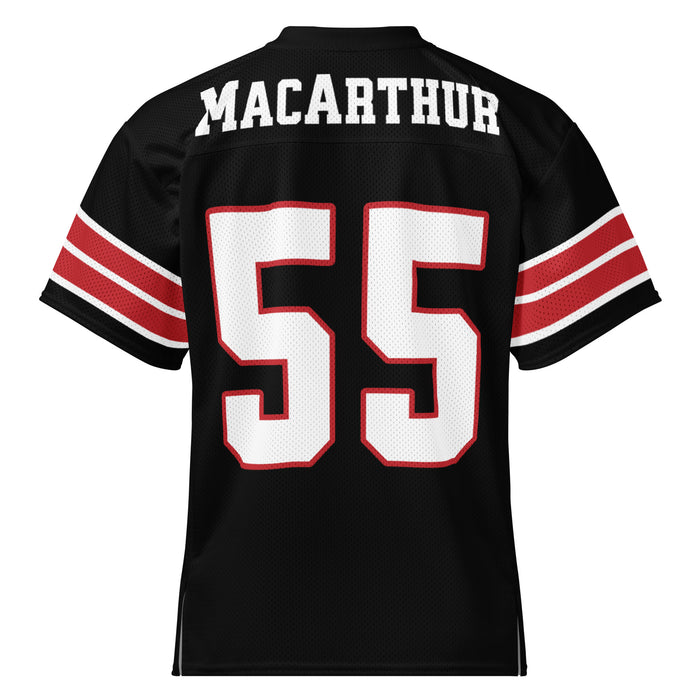 Back view of MacArthur High School Generals Football Jersey 55