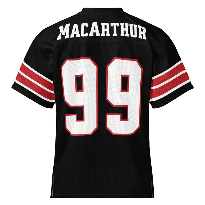 Back view of MacArthur High School Generals Football Jersey 99
