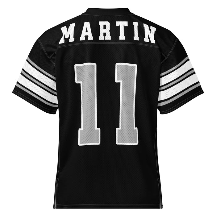 Back view of Martin High School Warriors Football Jersey 11