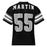 Back view of Martin High School Warriors Football Jersey 55