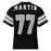Back view of Martin High School Warriors Football Jersey 77