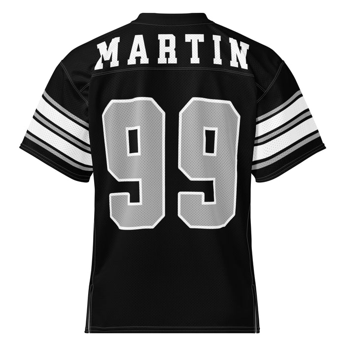 Back view of Martin High School Warriors Football Jersey 99