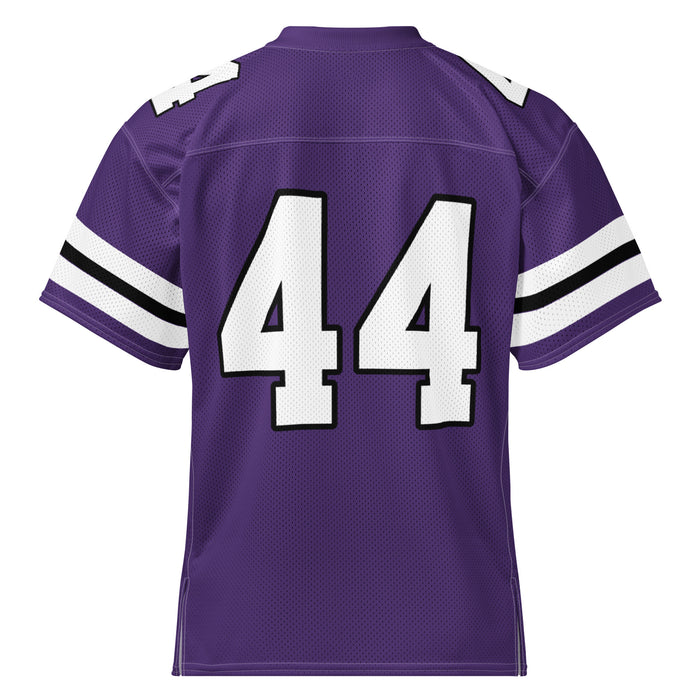 Back view of Morton Ranch High School Mavericks Football Jersey 44