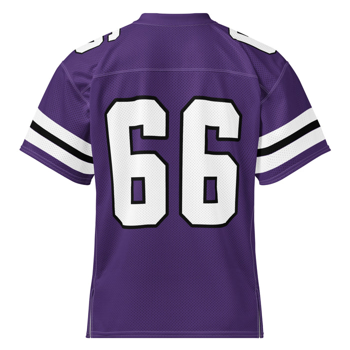Back view of Morton Ranch High School Mavericks Football Jersey 66