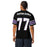 Back view of man wearing Morton Ranch High School Mavericks Football Jersey 77