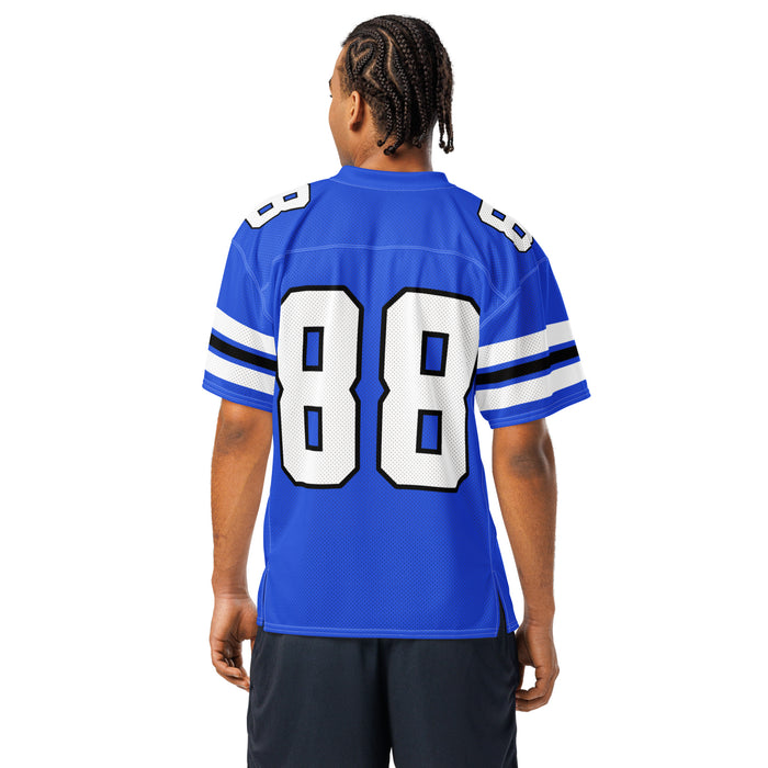 Back view of man wearing New Caney High School Eagles Football Jersey 88