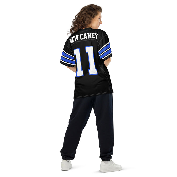 Back view of woman wearing New Caney High School Eagles Football Jersey 11