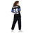 Back view of woman wearing New Caney High School Eagles Football Jersey 99