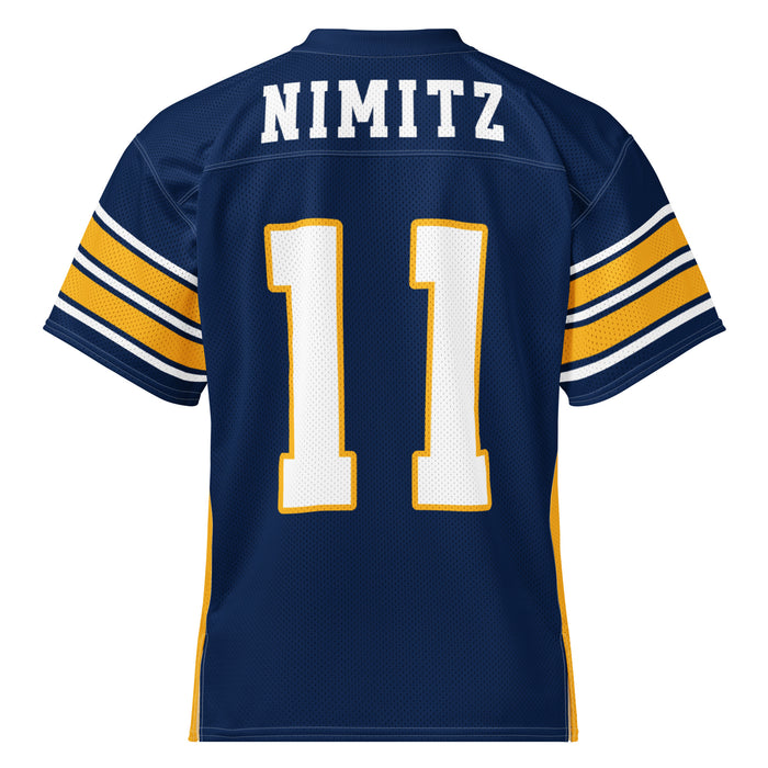 Back view of Nimitz High School Cougars Football Jersey 11