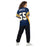 Back view of woman wearing Nimitz High School Cougars Football Jersey 55