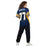 Back view of woman wearing Nimitz High School Cougars Football Jersey 77