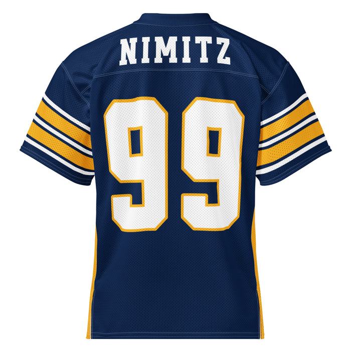 Back view of Nimitz High School Cougars Football Jersey 99