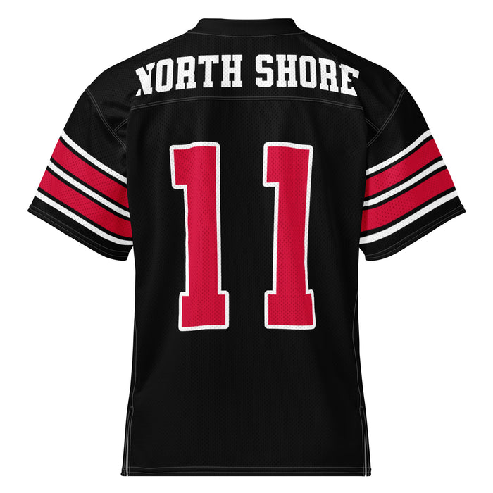 Back view of North Shore High School Mustangs Football Jersey 11