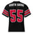Back view of North Shore High School Mustangs Football Jersey 55