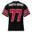 Back view of North Shore High School Mustangs Football Jersey 77