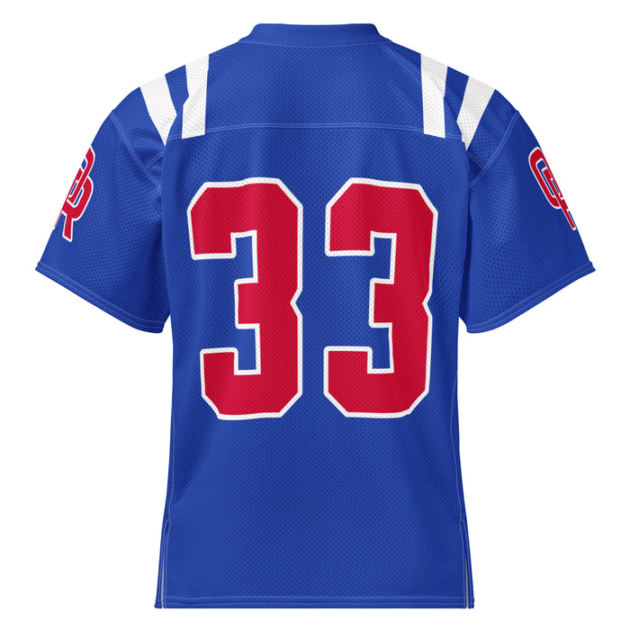 Back view of Oak Ridge High School War Eagles Football Jersey 33