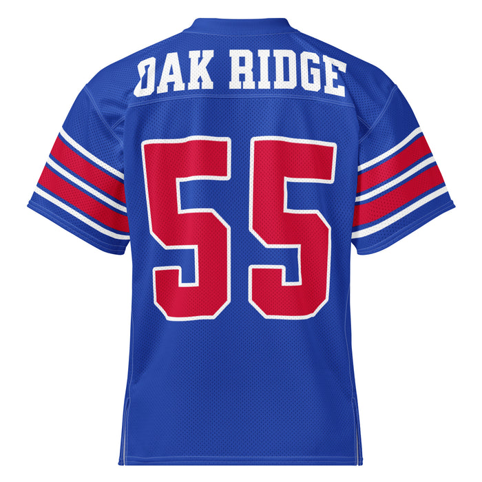 Back view of Oak Ridge High School War Eagles Football Jersey 55
