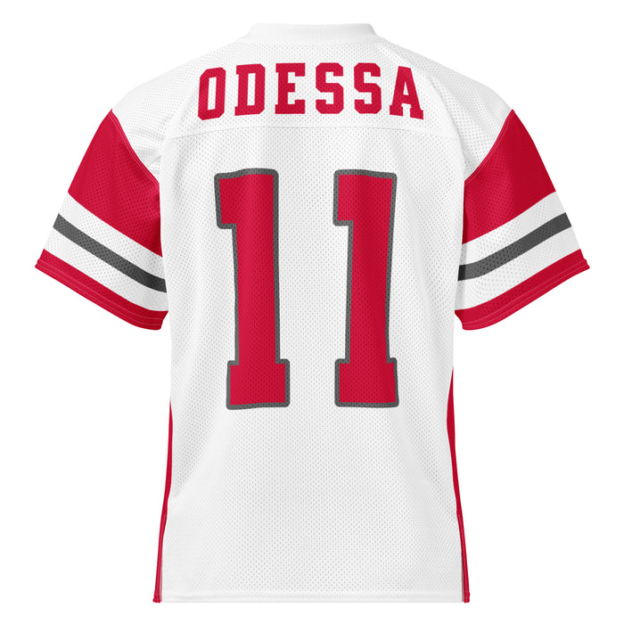 Back view of Odessa High School Bronchos Football Jersey 11