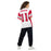 Back view of woman wearing Odessa High School Bronchos Football Jersey 11