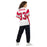 Back view of woman wearing Odessa High School Bronchos Football Jersey 33