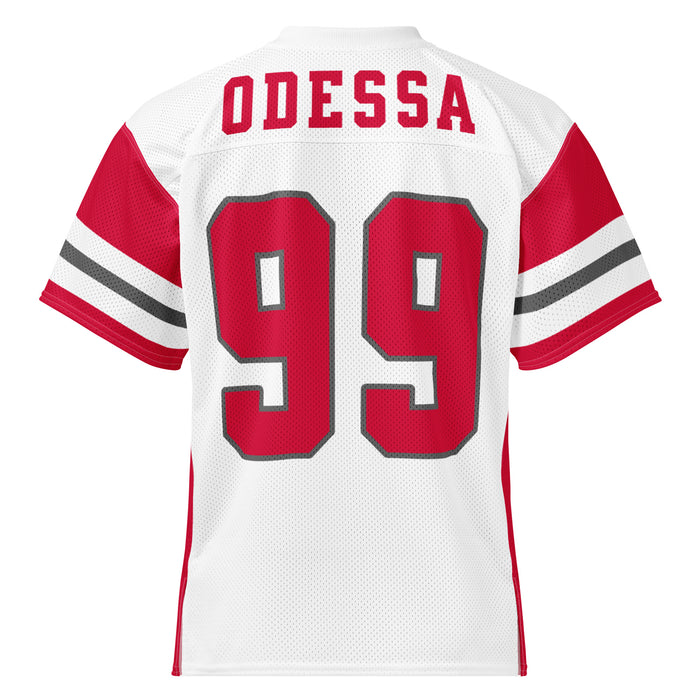 Back view of Odessa High School Bronchos Football Jersey 99
