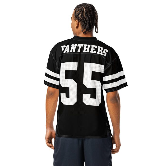 Back view of man wearing Permian High School Panthers Football Jersey 55