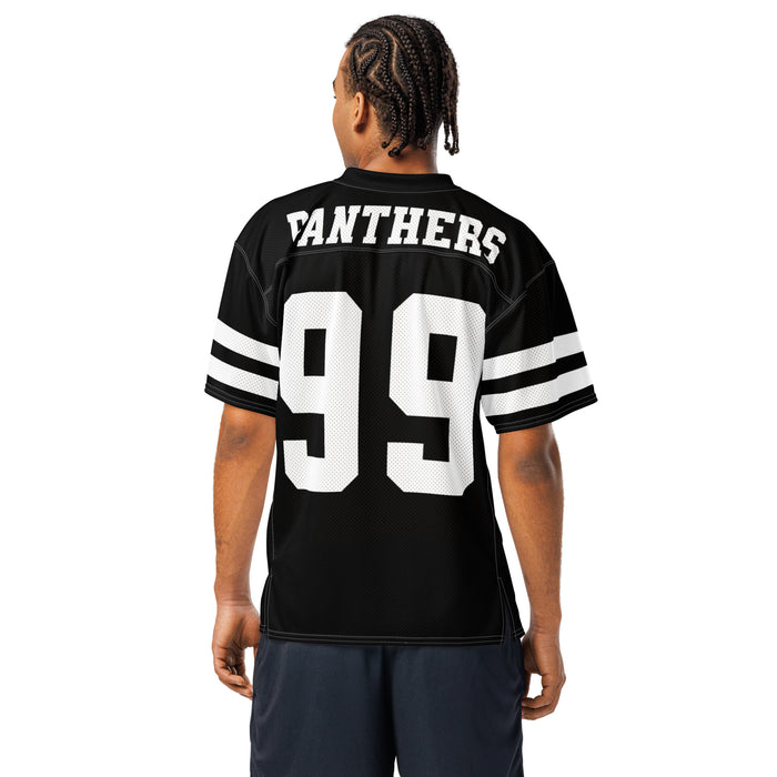 Back view of man wearing  Permian High School Panthers Football Jersey 99