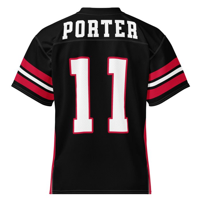 Back view of Porter High School Spartans Football Jersey 11