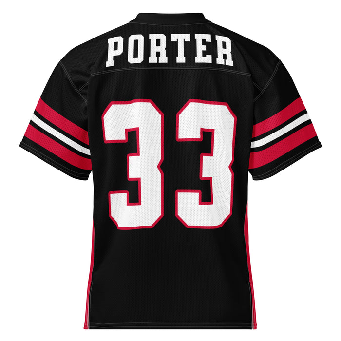 Back view of Porter High School Spartans Football Jersey 33