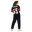 Back view of woman wearing Porter High School Spartans Football Jersey 55