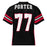 Back view of Porter High School Spartans Football Jersey 77