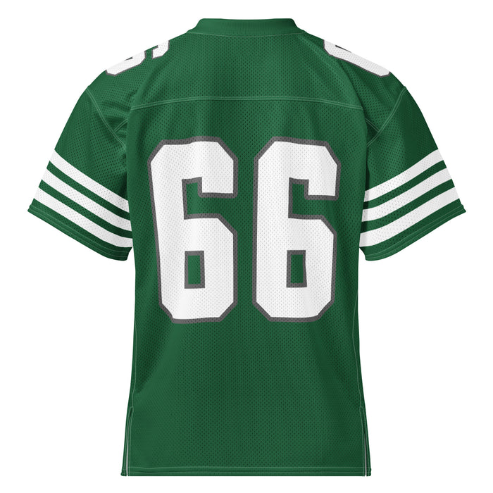 Back view of Reagan High School Rattlers Football Jersey 66