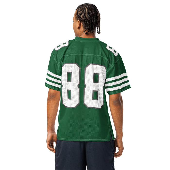 Back view of man wearing Reagan High School Rattlers Football Jersey 88