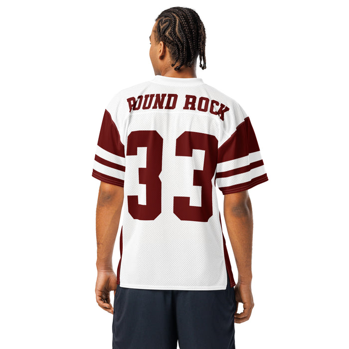 Back view of Round Rock High School Dragons Football Jersey 33