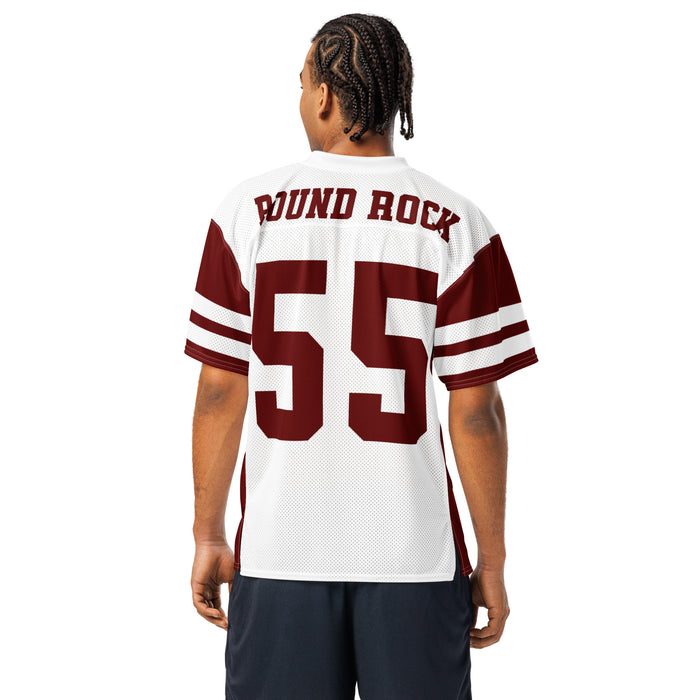 Back view of Round Rock High School Dragons Football Jersey 55
