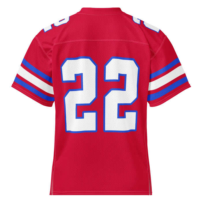Back view of Sam Houston High School Texans Football Jersey 22