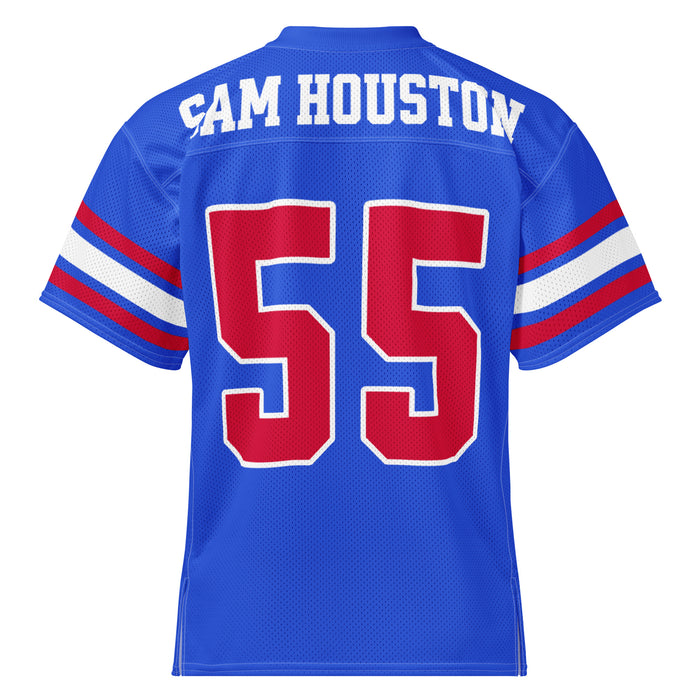 aview of Sam Houston High School Texans Football Jersey 55