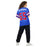 Back view of woman wearing Sam Houston High School Texans Football Jersey 55