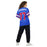 Back view of woman wearing Sam Houston High School Texans Football Jersey 77