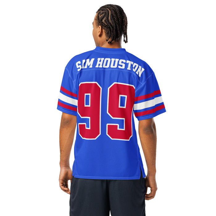 Back view of Sam Houston High School Texans Football Jersey 99
