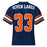 Back view of Seven Lakes High School Spartans Football Jersey 33