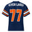 Back view of Seven Lakes High School Spartans Football Jersey 77