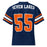 Back view of Seven Lakes High School Spartans Football Jersey 55