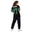 Back view of woman wearing Spring High School Lions Football Jersey 77