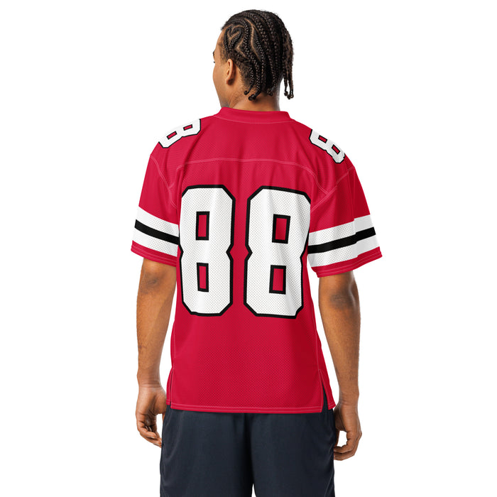 Back view of man wearing Tomball High School Cougars Football Jersey 88