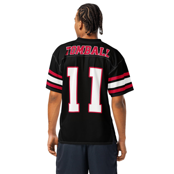 Back view of man wearing Tomball High School Cougars Football Jersey 11
