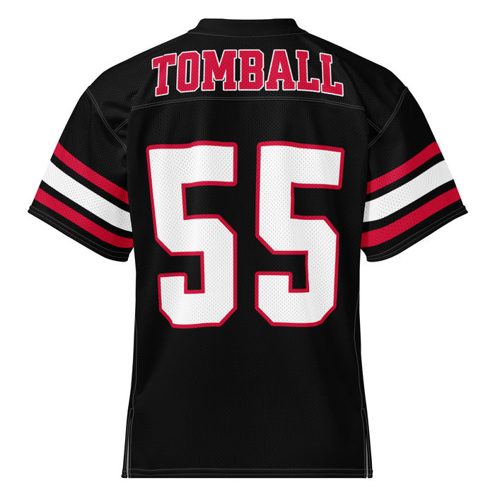 Back view of Tomball High School Cougars Football Jersey 55
