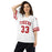 Woman wearing Katy High School Tigers Football Jersey 33