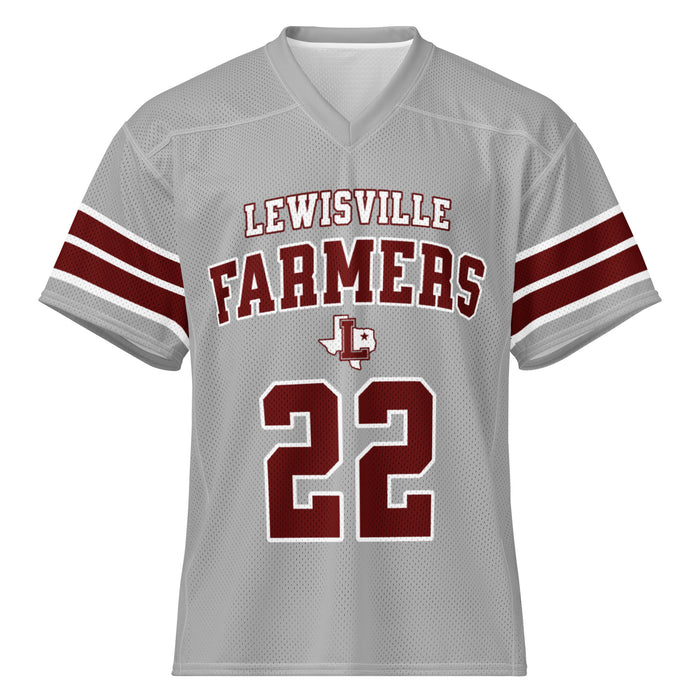 Lewisville High School Farmers Football Jersey 22